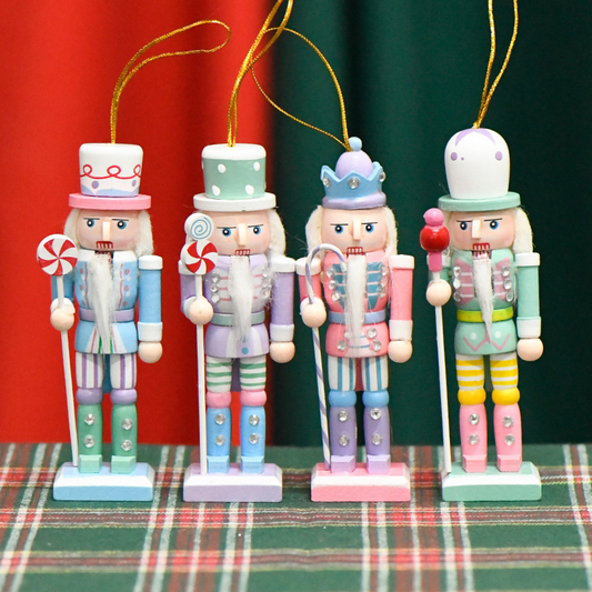 Nutcracker Ornament Pastel (Pack of 4)