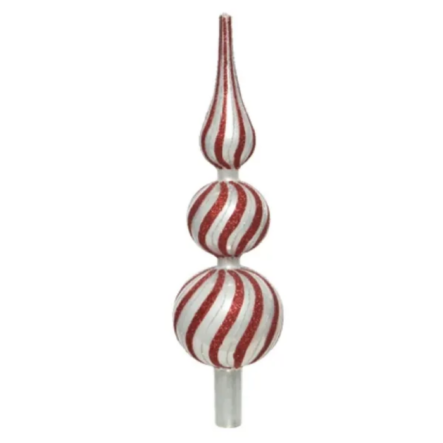 Red & Silver Glass Treetopper