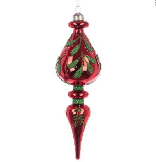 Glass Rosemary Fancy Finial 22 cm Party Perfetto