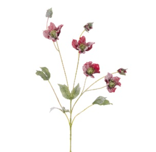 Snow Hellebore Spray 76cm Party Perfetto