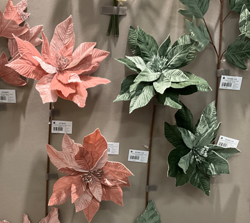 Giant Poinsettia Stem 50Cm 2 Color Opt. Party Perfetto