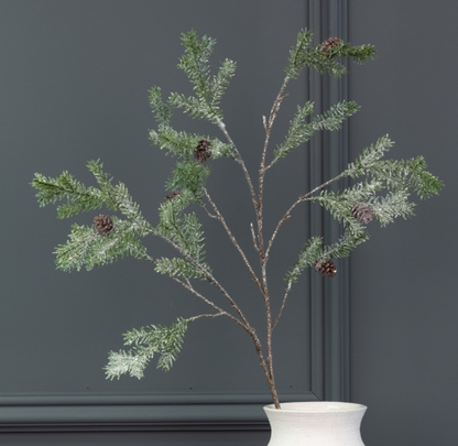 Snowy Cedar Pine Spray 70cm Party Perfetto