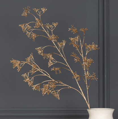 Metallic Skimmia Berry Spray 99Cm Party Perfetto