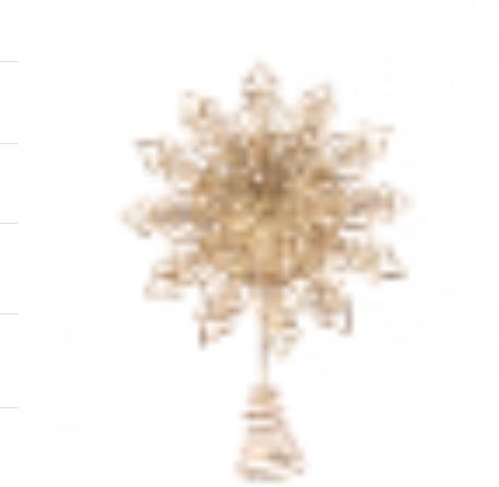 Metallic Snowflake Tree Topper 26cm Party Perfetto