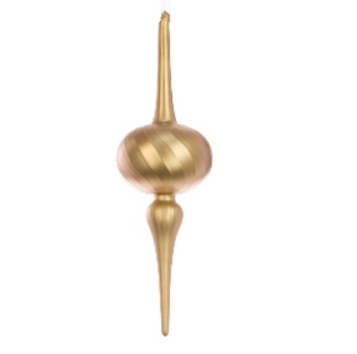 Glass Golden Large Finial 33cm