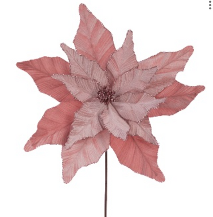 Giant Poinsettia Stem 50Cm 2 Color Opt. Party Perfetto