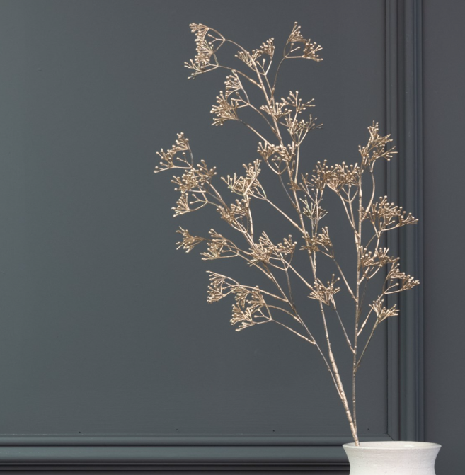 Metallic Skimmia Berry Spray 2 Color Opt. Party Perfetto