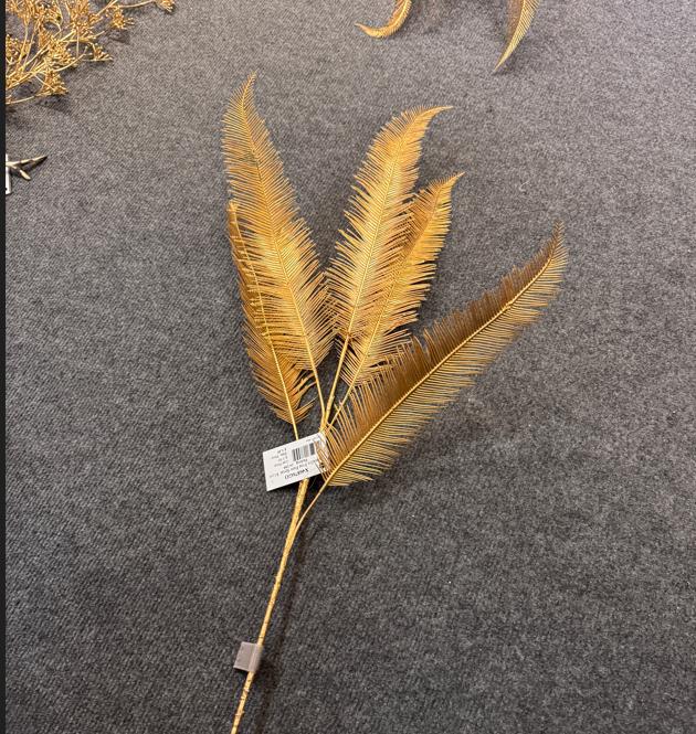 Metallic Fine Fern Bush & Spray  2 Size Opt. Party Perfetto