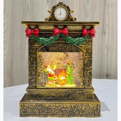 Christmas Vintage Fireplace Water Globe Only 1 Available Party Perfetto