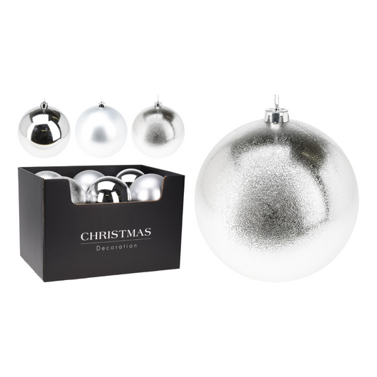 Silver Xmas Bauble (M)