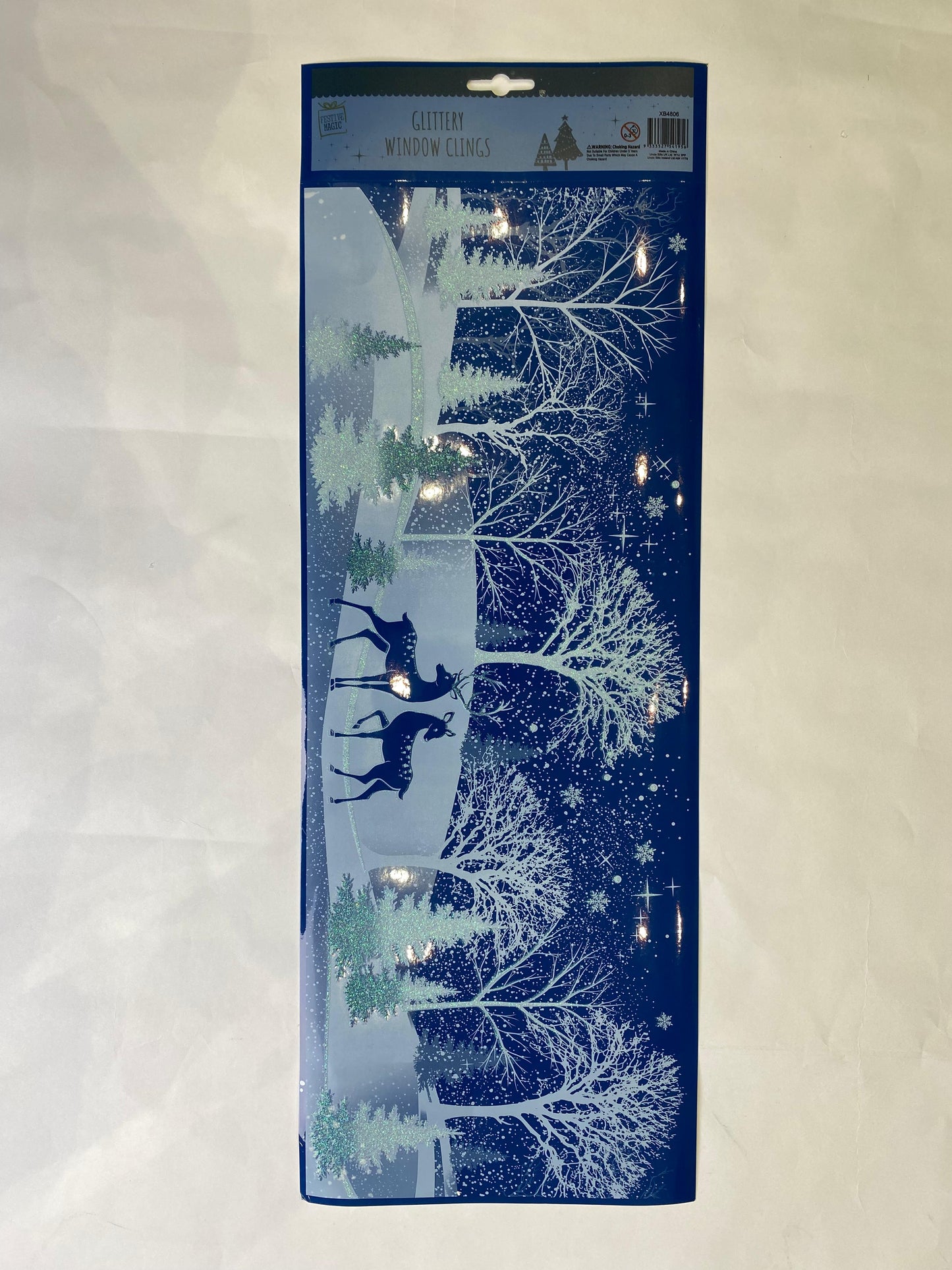 Window cling glitter scene