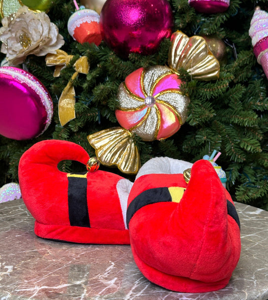 Red Santa Booties (Kids + Adults)