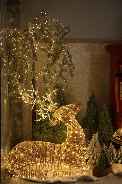 Micro LED  Sitting Reindeer ( H.88cm ) Party Perfetto