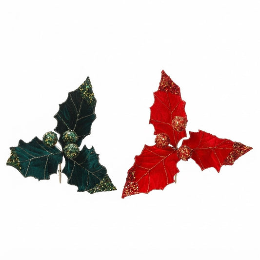 Velvet Glitter Holly  Flower PartyPerfetto