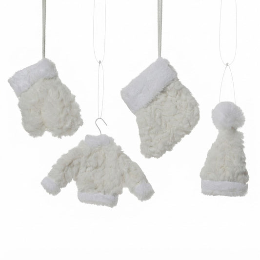 Hanging White Winter Wear (Pack of 4) Party Perfetto