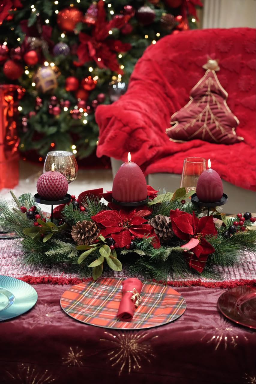 Candle Holder with Battery Candles 81cm Party Perfetto