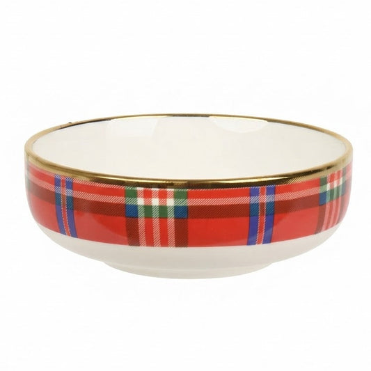 Dinner Bowl  with Checked Pattern Party Perfetto