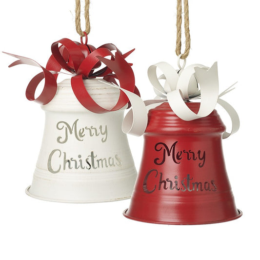 RED & WHITE MERRY CHRISTMAS BELL