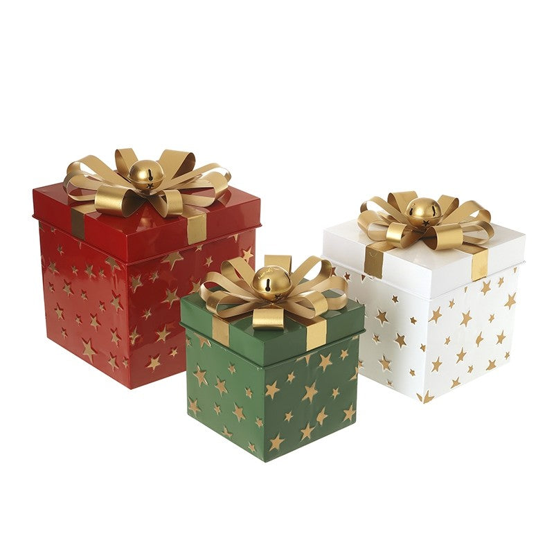 METAL CHRISTMAS PRESENTS (SET OF 3)