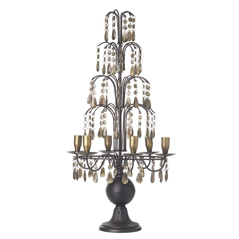 BLACK STANDING CHANDELIER