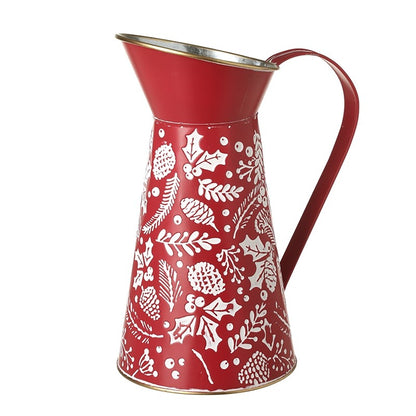 RED/ White METAL JUG
