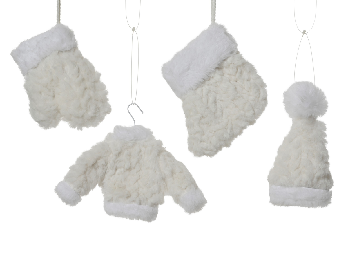 Hanging White Winter Wear (Pack of 4) Party Perfetto