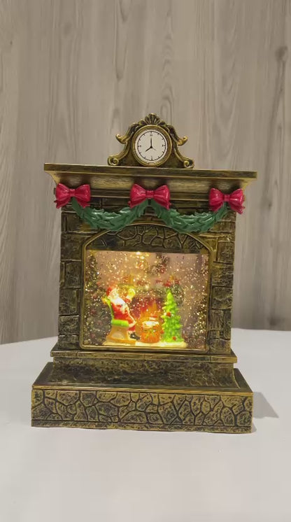 Christmas Vintage Fireplace Water Globe Only 1 Available