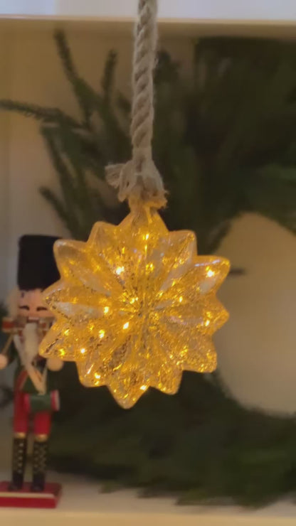 LED Snowflake Light with Rope