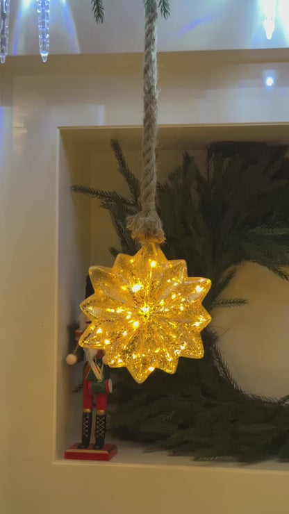 LED Snowflake Light with Rope