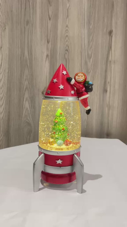 Santa With Rocket With Music Only 1 Available