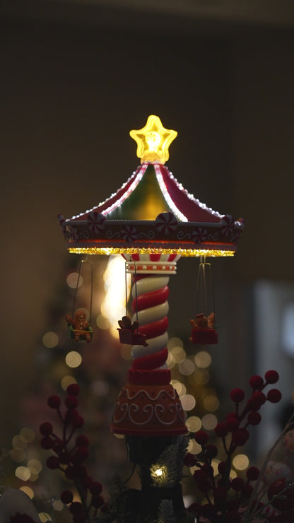 Micro LED Flashing Effect Treetopper with Header Star